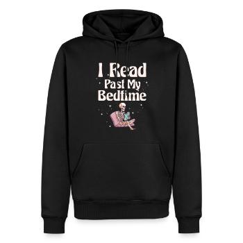 Ich Lese Nach Der Schlafenszeit Skelett - Männer Premium Bio Hoodie - Schwarz - Vorne - Nico (187cm)