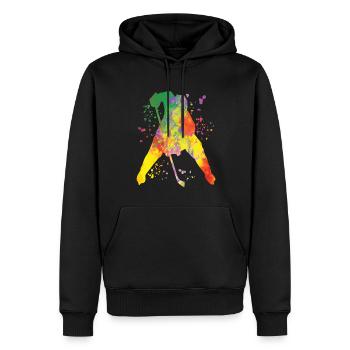 Eishockeyspieler Jungen Eishockey - Männer Premium Bio Hoodie - Schwarz - Vorne - Nico (187cm)