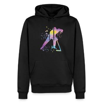 Eishockeyspieler Jungen Eishockey - Männer Premium Bio Hoodie - Schwarz - Vorne - Nico (187cm)