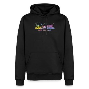 Skyline Von New Orleans New Orleaner - Männer Premium Bio Hoodie - Schwarz - Vorne - Nico (187cm)