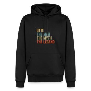 Otto the man the myth - Männer Premium Bio Hoodie - Schwarz - Vorne - Nico (187cm)