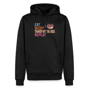 Vélo cargo Eat Sleep Repeat - Sweat à capuche Premium bio Homme - noir - Devant - Nico (187cm)