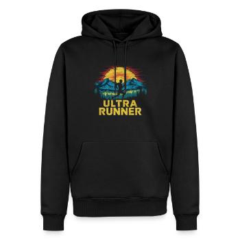 Ultramarathons Ultralauf Ultramarathon Läufer - Männer Premium Bio Hoodie - Schwarz - Vorne - Nico (187cm)