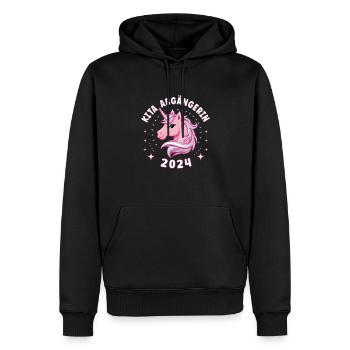Inscription Rentrée scolaire Filles Écolière 2024 - Sweat à capuche Premium bio Homme - noir - Devant - Nico (187cm)