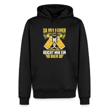 lustiger Spruch Bier Biertrinker - Männer Premium Bio Hoodie - Schwarz - Vorne - Nico (187cm)