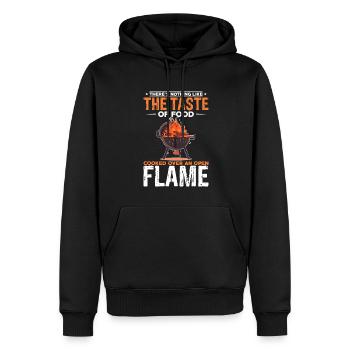 Es gibt nichts Besseres als den Geschmack von Essen, das übergart wird - Männer Premium Bio Hoodie - Schwarz - Vorne - Nico (187cm)