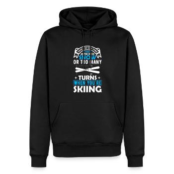 Il n’y a pas trop de neige ou trop de neige - Sweat à capuche Premium bio Homme - noir - Devant - Nico (187cm)