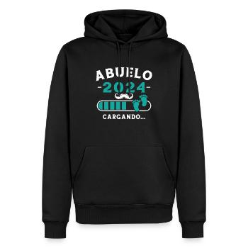 Opa 2024 Wird geladen - Männer Premium Bio Hoodie - Schwarz - Vorne - Nico (187cm)