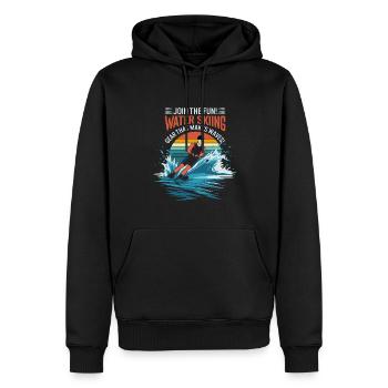 Joignez-vous à la fête ! Des équipements de ski nautique qui font des vagues ! - Sweat à capuche Premium bio Homme - noir - Devant - Nico (187cm)