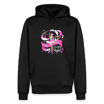 Je ne danse pas, je vole avec style ! - Sweat à capuche Premium bio Homme - noir - Devant - Nico (187cm)