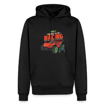 Vom Krabbeln bis zum Rennen, es gibt ein RC-Abenteuer f - Männer Premium Bio Hoodie - Schwarz - Vorne - Nico (187cm)