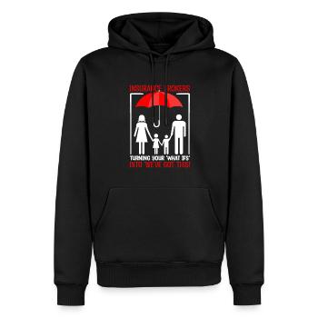 Versicherungsmakler: Verwandeln Sie Ihr "Was wäre, wenn" in ein "W" - Männer Premium Bio Hoodie - Schwarz - Vorne - Nico (187cm)