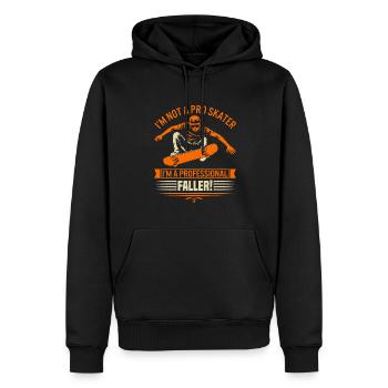 Je ne suis pas un skateur professionnel ; Je suis un professionnel de la famille ! - Sweat à capuche Premium bio Homme - noir - Devant - Nico (187cm)