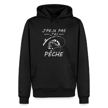 Ich kann nicht Ich Habe Angeln Geschenk Geburtstag Humor - Männer Premium Bio Hoodie - Schwarz - Vorne - Nico (187cm)