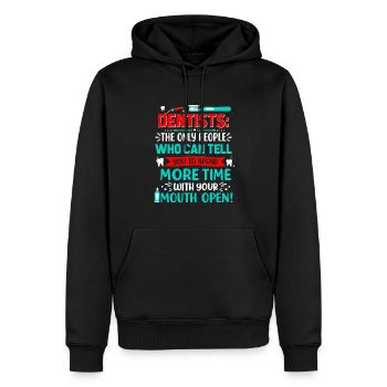Dentistes : les seules personnes qui peuvent vous dire de filer - Sweat à capuche Premium bio Homme - noir - Devant - Nico (187cm)