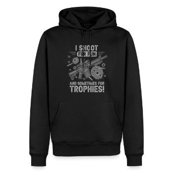 Je photographie pour le plaisir – et parfois pour des trophées ! - Sweat à capuche Premium bio Homme - noir - Devant - Nico (187cm)