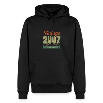 Limited Edition 2007 18th Birthday Gift - Men’s Premium Organic Hoodie - black - Front - Nico (187cm)