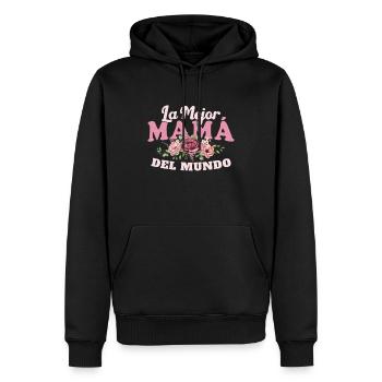 Das beste Muttertagsgeschenk der Welt - Männer Premium Bio Hoodie - Schwarz - Vorne - Nico (187cm)