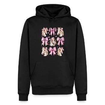 Coquette Bogen Appaloosa Pferd Mädchen Mama Rosa - Männer Premium Bio Hoodie - Schwarz - Vorne - Nico (187cm)