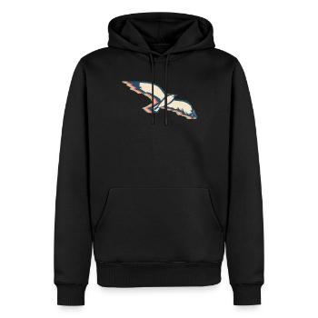 Seagull Seagull Seabird Retro Line Art - Men’s Premium Organic Hoodie - black - Front - Nico (187cm)