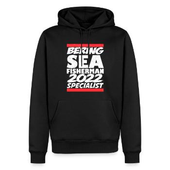 Bering Sea Fisherman 2022 Spécialiste Idée Cadeau - Sweat à capuche Premium bio Homme - noir - Devant - Nico (187cm)