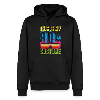 Achtziger Jahre Mottoparty Kostüm Geschenk 80er - Männer Premium Bio Hoodie - Schwarz - Vorne - Nico (187cm)