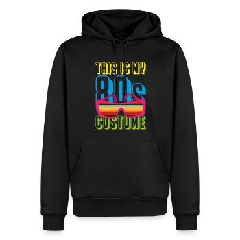 Kostümparty Achtziger Jahre Motto Retro 80er - Männer Premium Bio Hoodie - Schwarz - Vorne - Nico (187cm)