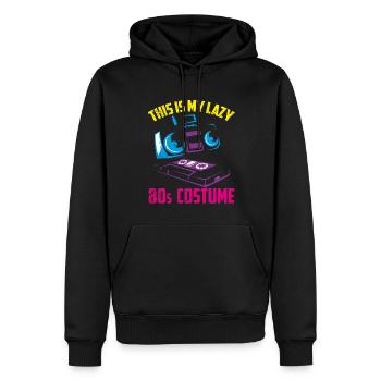 Années 1980 Années quatre-vingt fête costumée années 80 - Sweat à capuche Premium bio Homme - noir - Devant - Nico (187cm)