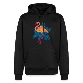 Zoo Tier Geschenk Sommer Tropen Vogel Flamingo - Männer Premium Bio Hoodie - Schwarz - Vorne - Nico (187cm)