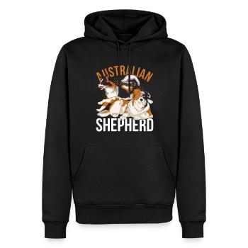 Aussie Dog Owner Dog Australian Shepherd - Men’s Premium Organic Hoodie - black - Front - Nico (187cm)