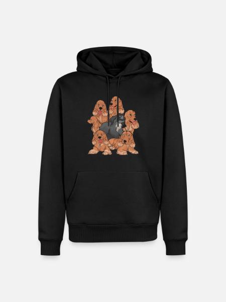 Hund Geschenk Hundemotiv Cocker Spaniel - Männer Premium Bio Hoodie - Schwarz