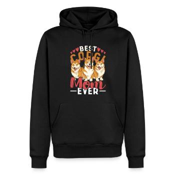 Amoureux des chiens Cadeau de fête des mères Chien Mama Corgi - Sweat à capuche Premium bio Homme - noir - Devant - Nico (187cm)