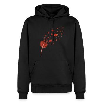 Coccinelle Pusteflower Idée cadeau Coccinelle - Sweat à capuche Premium bio Homme - noir - Devant - Nico (187cm)