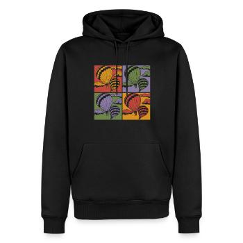 Pop Art Balloonist Idée cadeau Montgolfière - Sweat à capuche Premium bio Homme - noir - Devant - Nico (187cm)