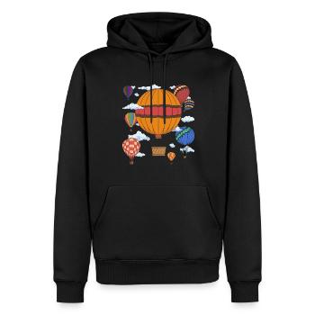 Ballon - Sweat à capuche Premium bio Homme - noir - Devant - Nico (187cm)