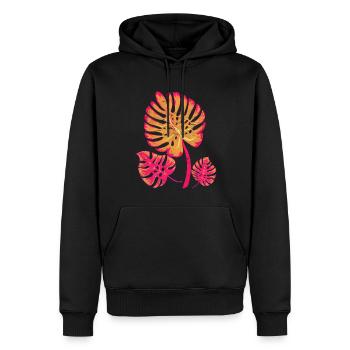 Monstera Deliciosa Cadeau végétal Monstera - Sweat à capuche Premium bio Homme - noir - Devant - Nico (187cm)