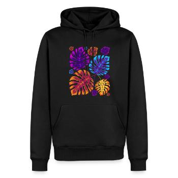 Plante d’intérieur Monstera Deliciosa Plante Monstera - Sweat à capuche Premium bio Homme - noir - Devant - Nico (187cm)