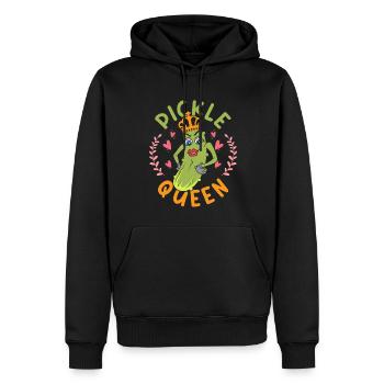 Idée cadeau de légumes Cornichon Drôle de concombre - Sweat à capuche Premium bio Homme - noir - Devant - Nico (187cm)