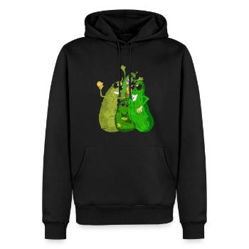Cool Vegetable Funny Gift Sunglasses Cucumber - Men’s Premium Organic Hoodie - black - Front - Nico (187cm)