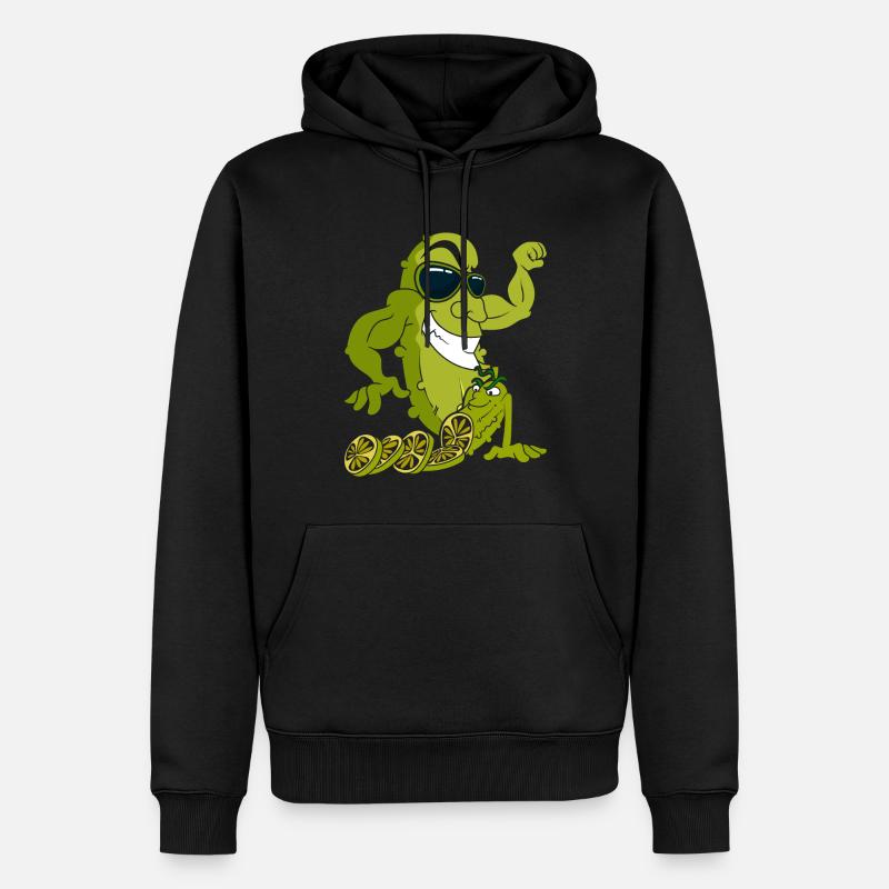 Gurke - Männer Premium Bio Hoodie - Schwarz