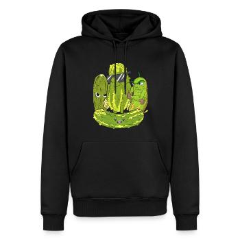 Gürkchen Salatgurke Gewürzgurke Gemüse Gurke - Männer Premium Bio Hoodie - Schwarz - Vorne - Nico (187cm)