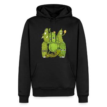 Gurke - Männer Premium Bio Hoodie - Schwarz - Vorne - Nico (187cm)