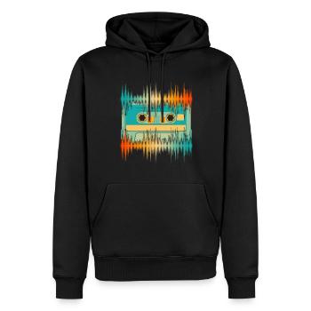 Equalizer Sound Technology Gift Cassette Soundwave - Sweat à capuche Premium bio Homme - noir - Devant - Nico (187cm)
