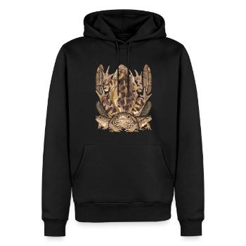 Frog Amphibians Animal Lovers Nature Animal Toad - Men’s Premium Organic Hoodie - black - Front - Nico (187cm)