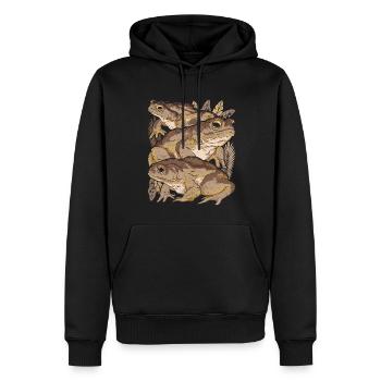 Frog Toad - Men’s Premium Organic Hoodie - black - Front - Nico (187cm)