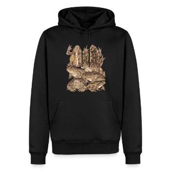 Animal Lovers Gift Frogs Amphibians Toad - Men’s Premium Organic Hoodie - black - Front - Nico (187cm)