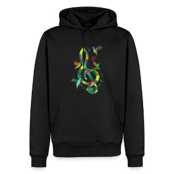 Colibri Violon Clef Musique Clef - Sweat à capuche Premium bio Homme - noir - Devant - Nico (187cm)