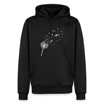 Violon Clef Pusteblume Musique Clef - Sweat à capuche Premium bio Homme - noir - Devant - Nico (187cm)