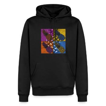 Summer Fruit Tropical Fruit Pineapple - Men’s Premium Organic Hoodie - black - Front - Nico (187cm)