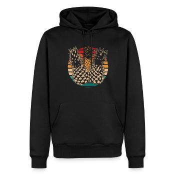 Sommerurlaub Geschenk Frucht Tropische Ananas - Männer Premium Bio Hoodie - Schwarz - Vorne - Nico (187cm)